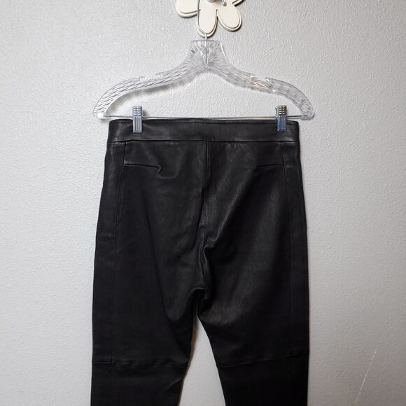 100% Lamb Leather Leader High Rise Sleek Matte Pants Sz 6 New - Picture 11 of 12